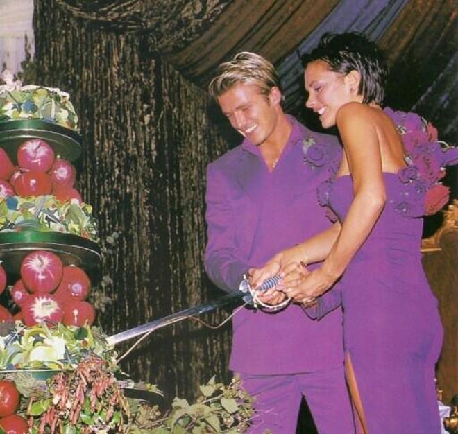 David y Victoria Beckham el día de su boda