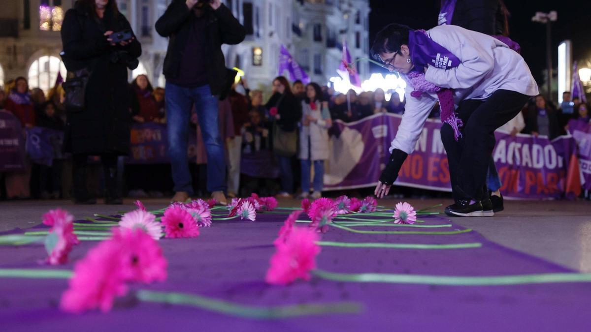 Manifestacion del 25N contra la violencia machista en Valencia.