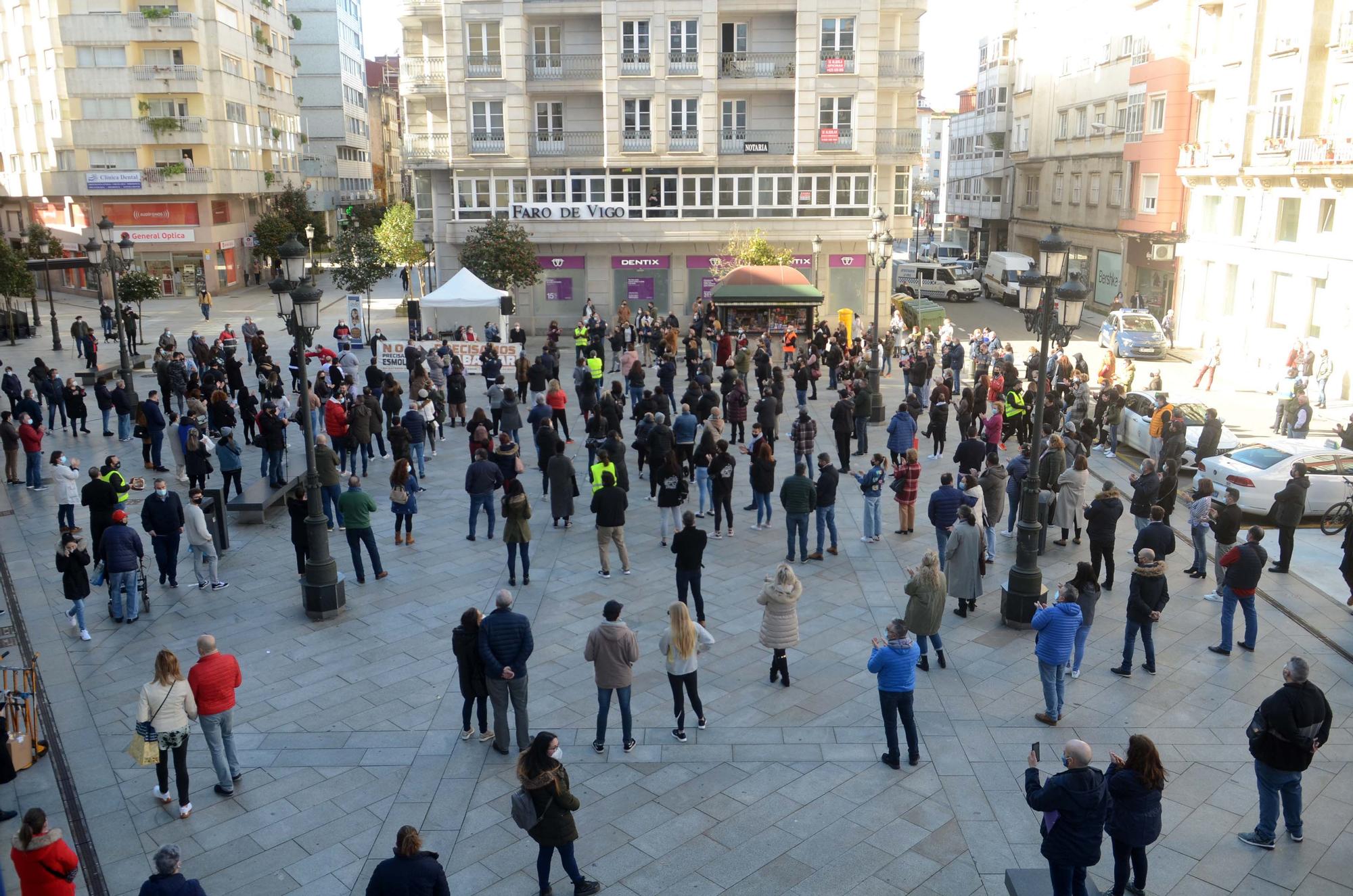 Manifestación masiva de la hostelería en Vilagarcía