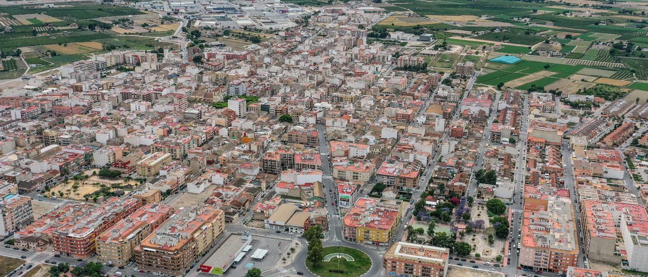 Imagen aérea del casco urbano del municipio