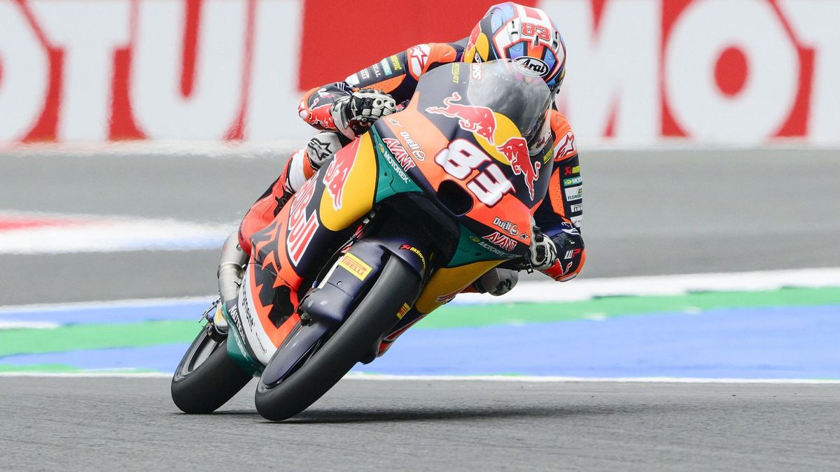 Álvaro Carpe, en los entrenamientos del Gran Premio de Holanda en el circuito de Assen