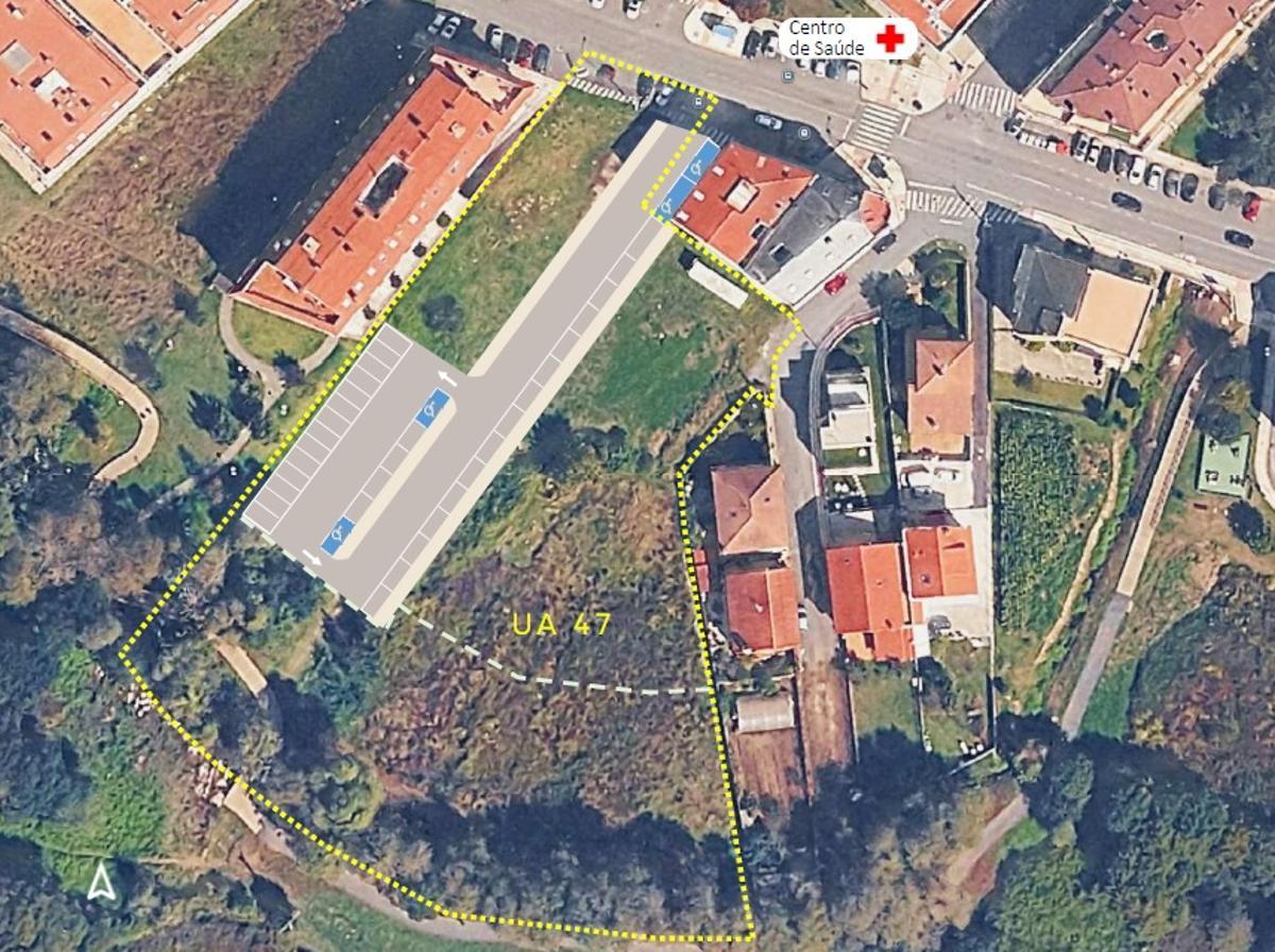 Aparcamiento junto al centro de salud