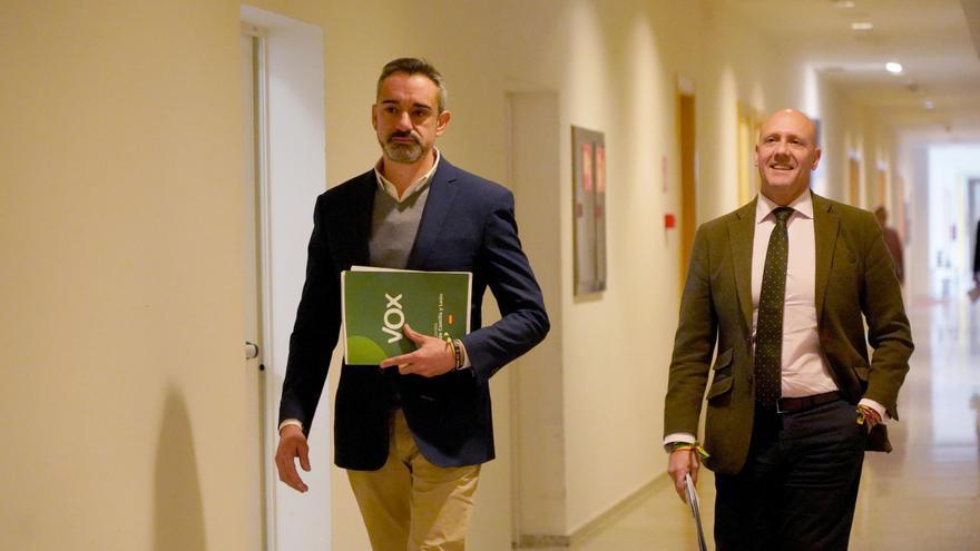 Hierro advierte a la Junta de que no tendrá el apoyo de Vox para aprobar los presupuestos tras las elecciones