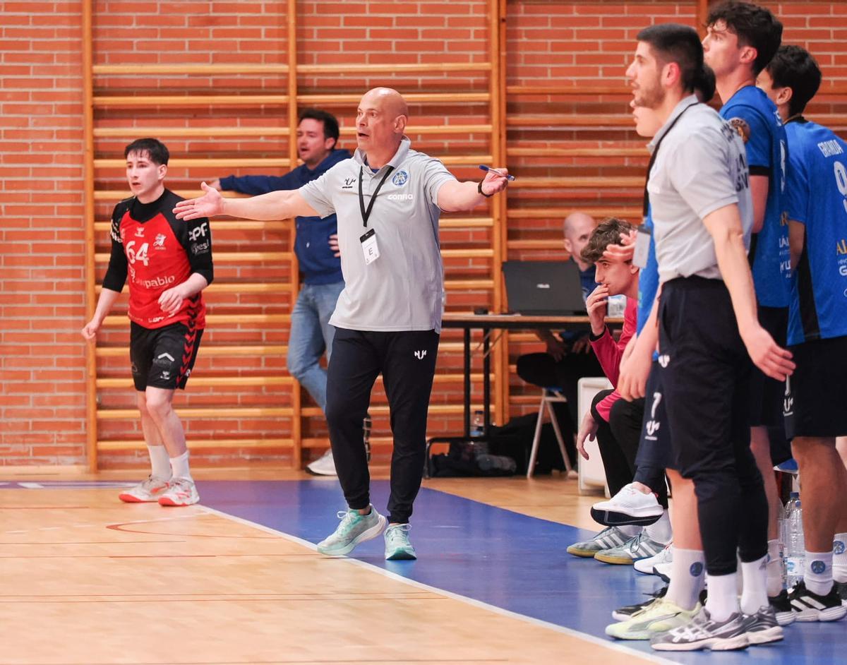 Juan Moreno, durante el partido ante el San Pablo Burgos.
