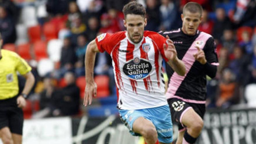 Alfonso Pedraza, durante su cesión en el CD Lugo.