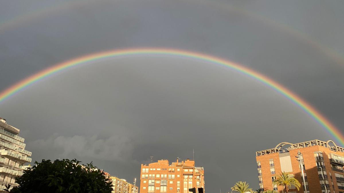 Doble arcoíris en Murcia