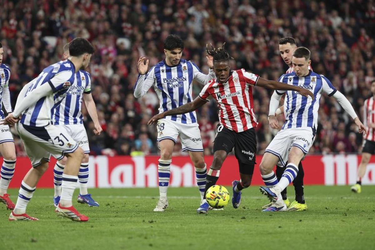 Nico Williams será baja para la vuelta de las semifinales en la Copa del Rey