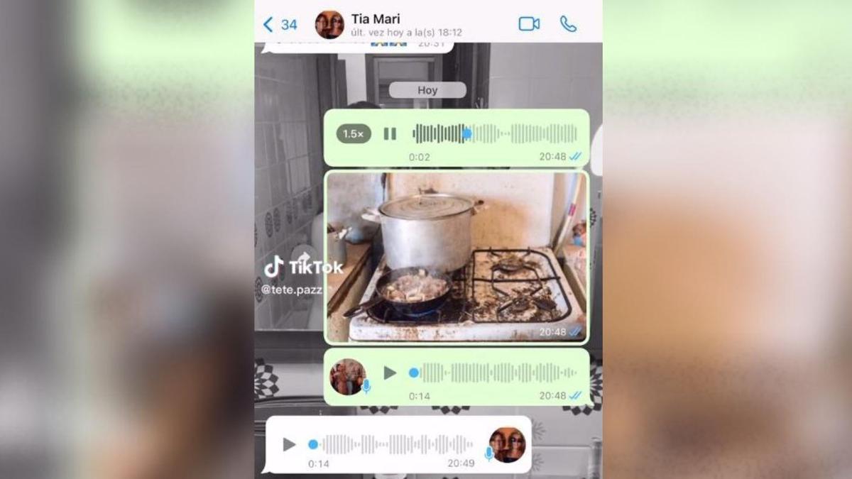 Fragmento del vídeo de la broma de una usuaria de TikTok a su tía