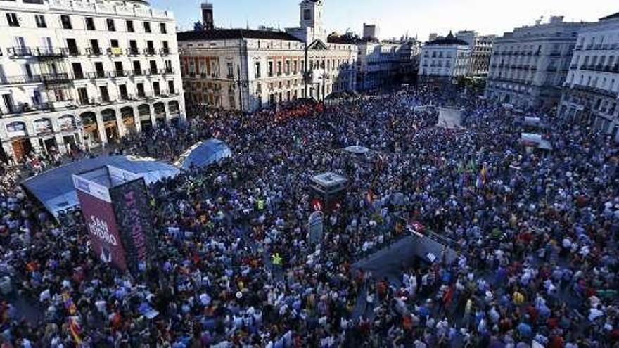 Imagen de la manifestación celebrada en la Puerta del Sol de Madrid.