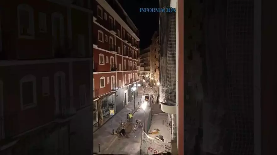 El Centro Tradicional de Alicante, sin descanso por el ruido de las obras nocturnas
