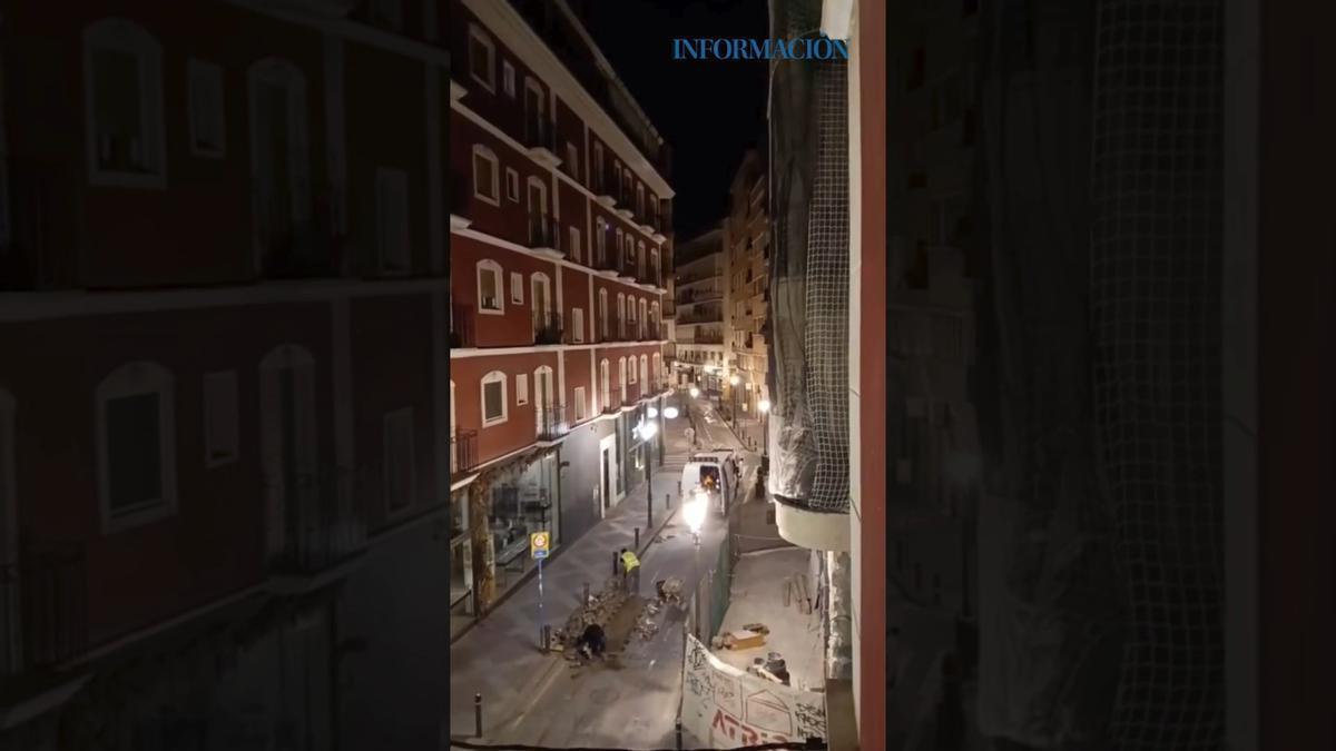 El Centro Tradicional de Alicante, sin descanso por el ruido de las obras nocturnas