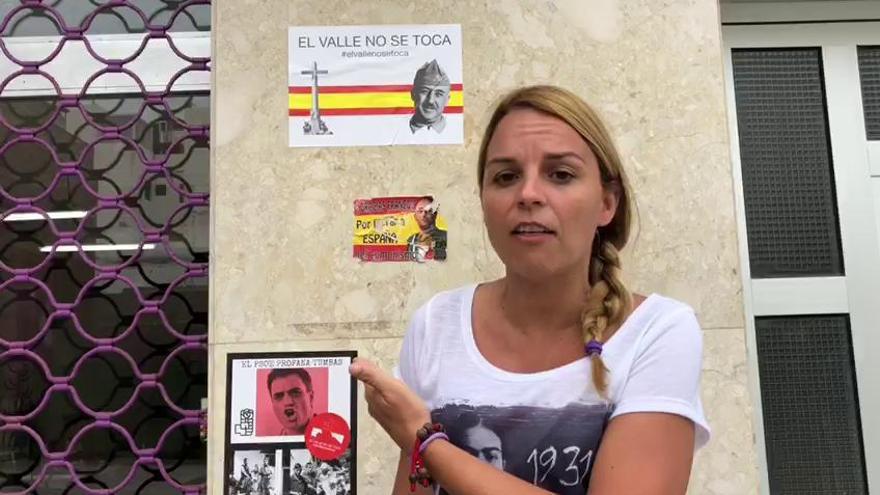 Pegatinas con mensajes fascistas en la sede de Podemos Canarias - La  Provincia