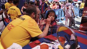 La fan zone del FC Barcelona en Madrid