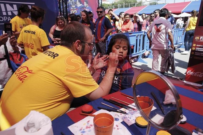 La fan zone del FC Barcelona en Madrid