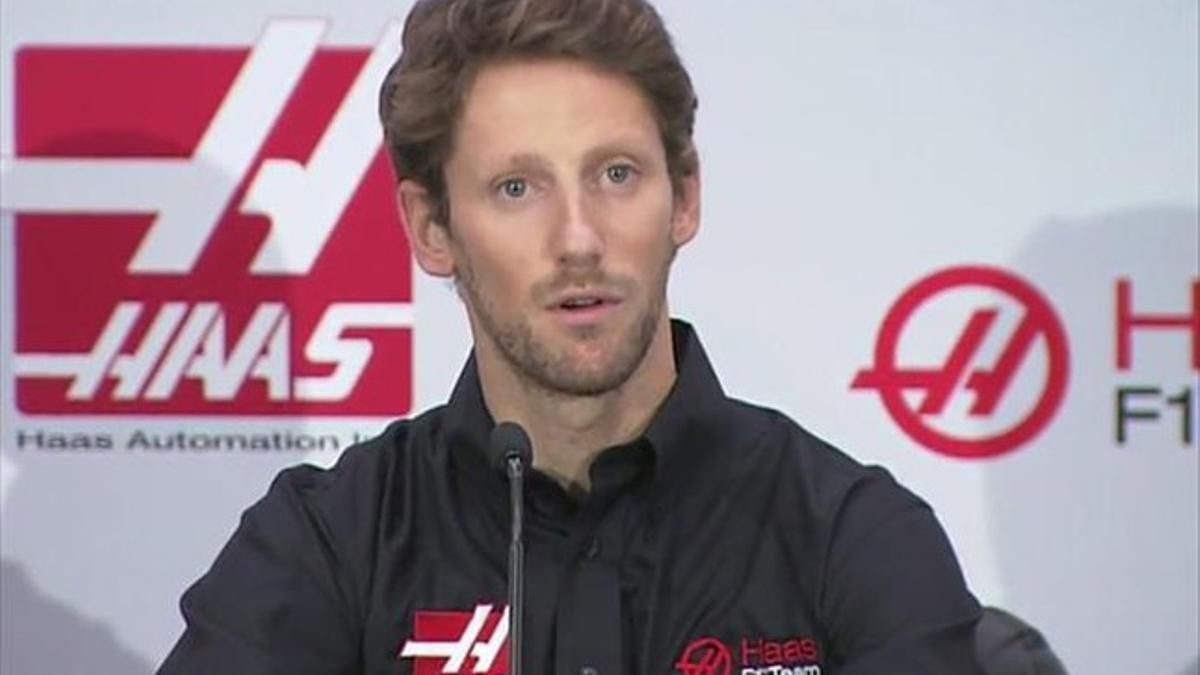 Grosjean, con los colores de Haas F1