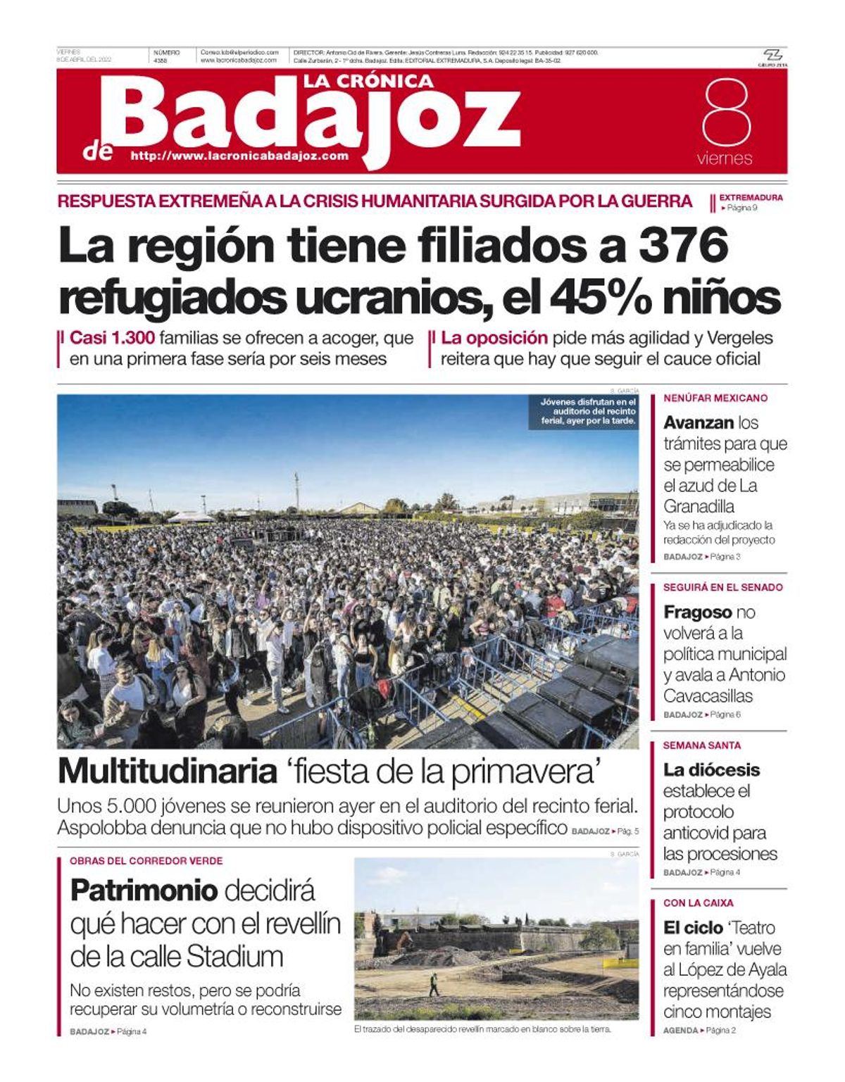 Consulta la portada correspondiente al día 8 de abril del 2022