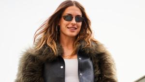 Alexia, a su llegada a la concentración