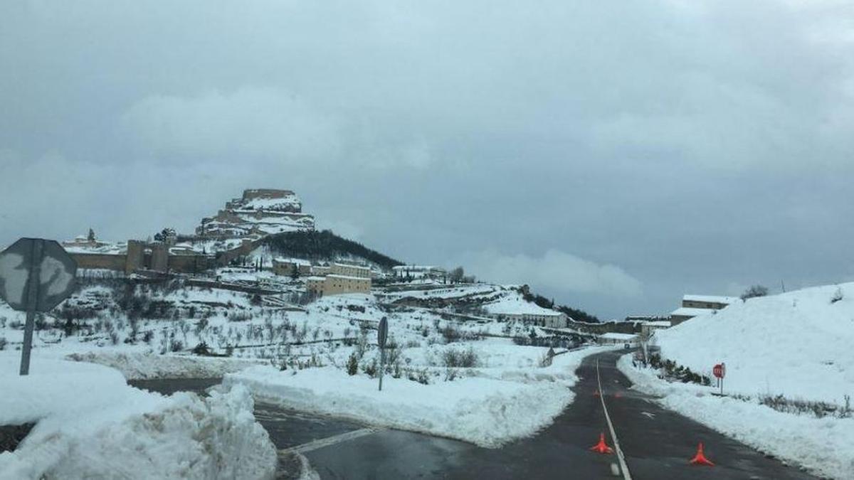 Imagen de archivo de nieve en Morella