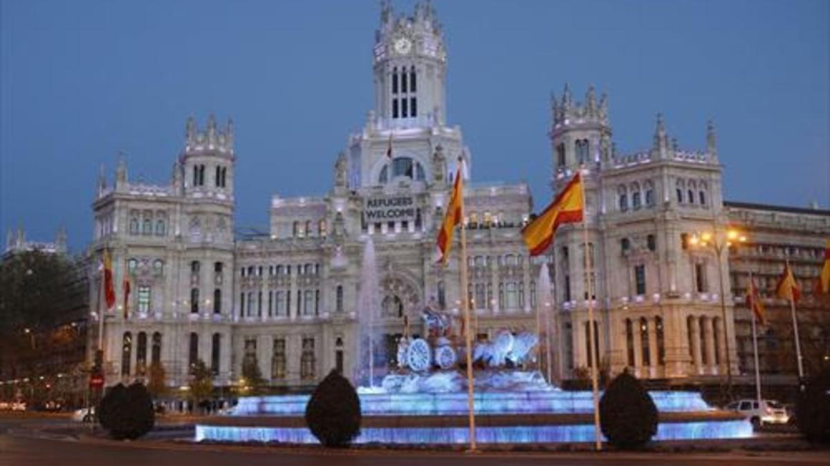 La fuente de Cibeles, en Madrid.
