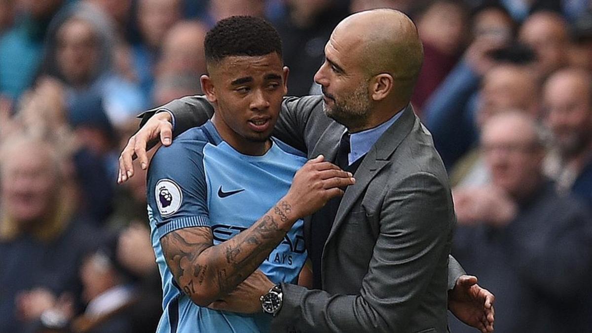 Pep Guardiola está muy satisfecho con el rendimiento de Gabriel Jesús