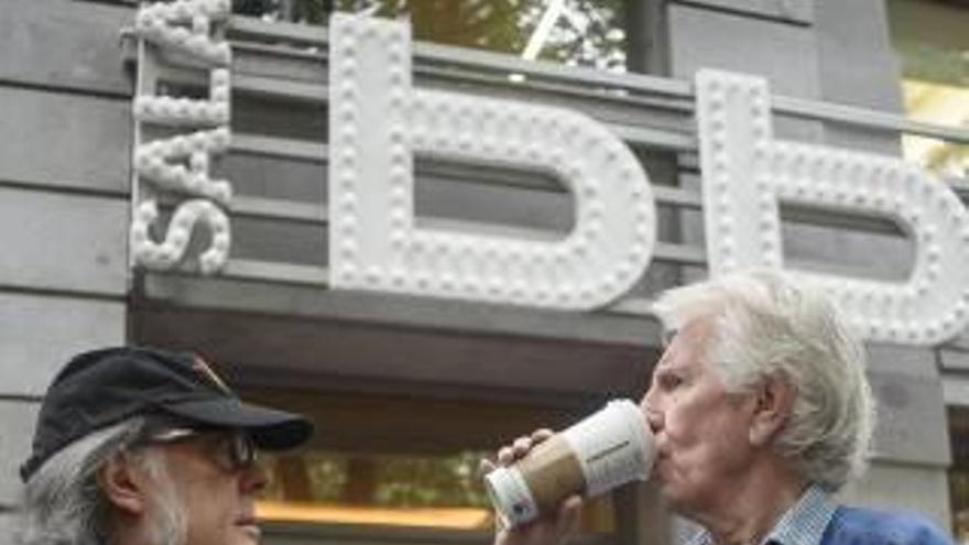 David Lindley y Graham Nash, ayer en Bilbao.