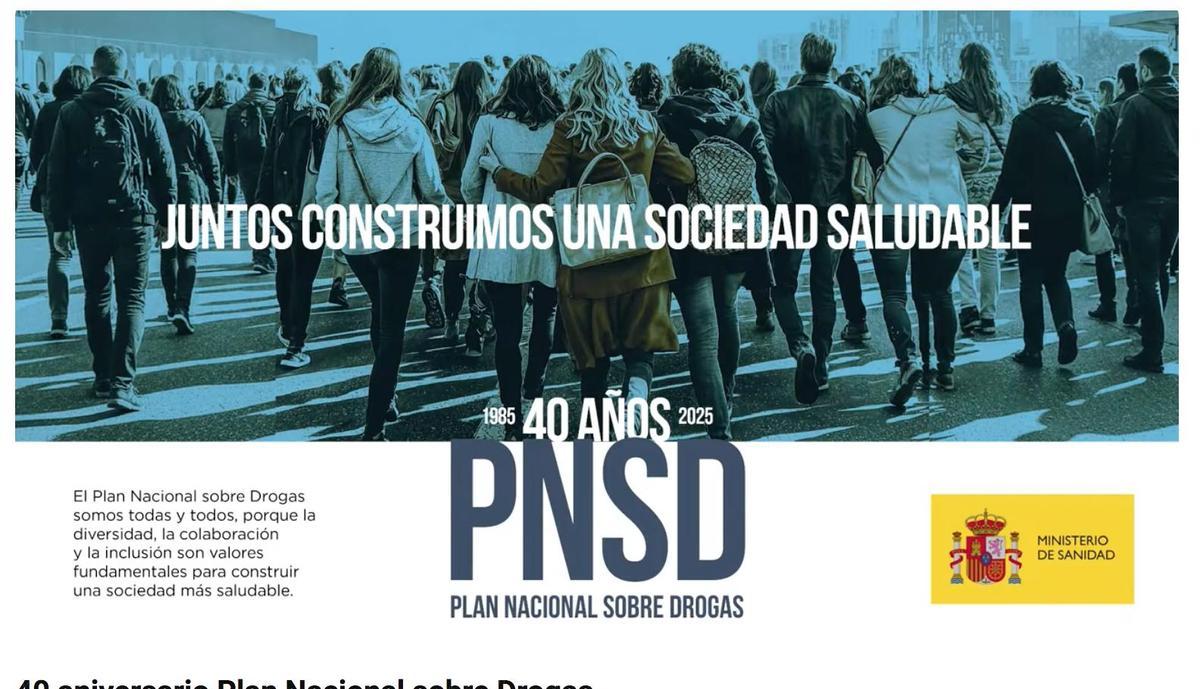 Cartel de los 40 años del Plan Nacional sobre Drogas