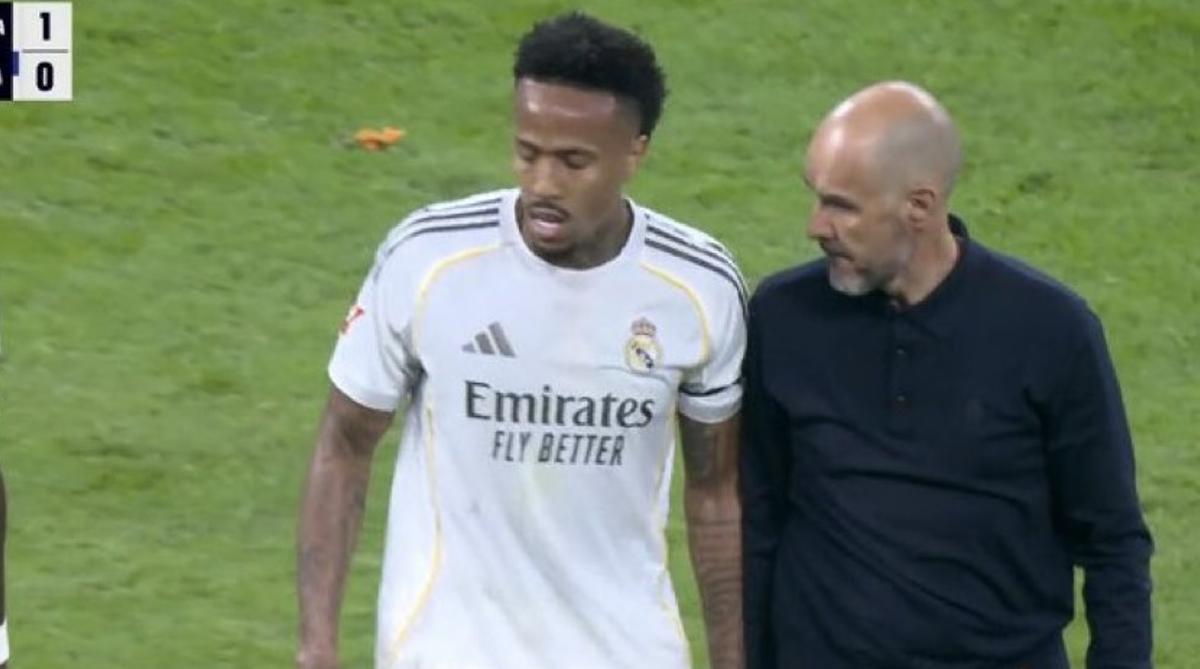 Militao se retira lesionado en el partido ante el Alavés
