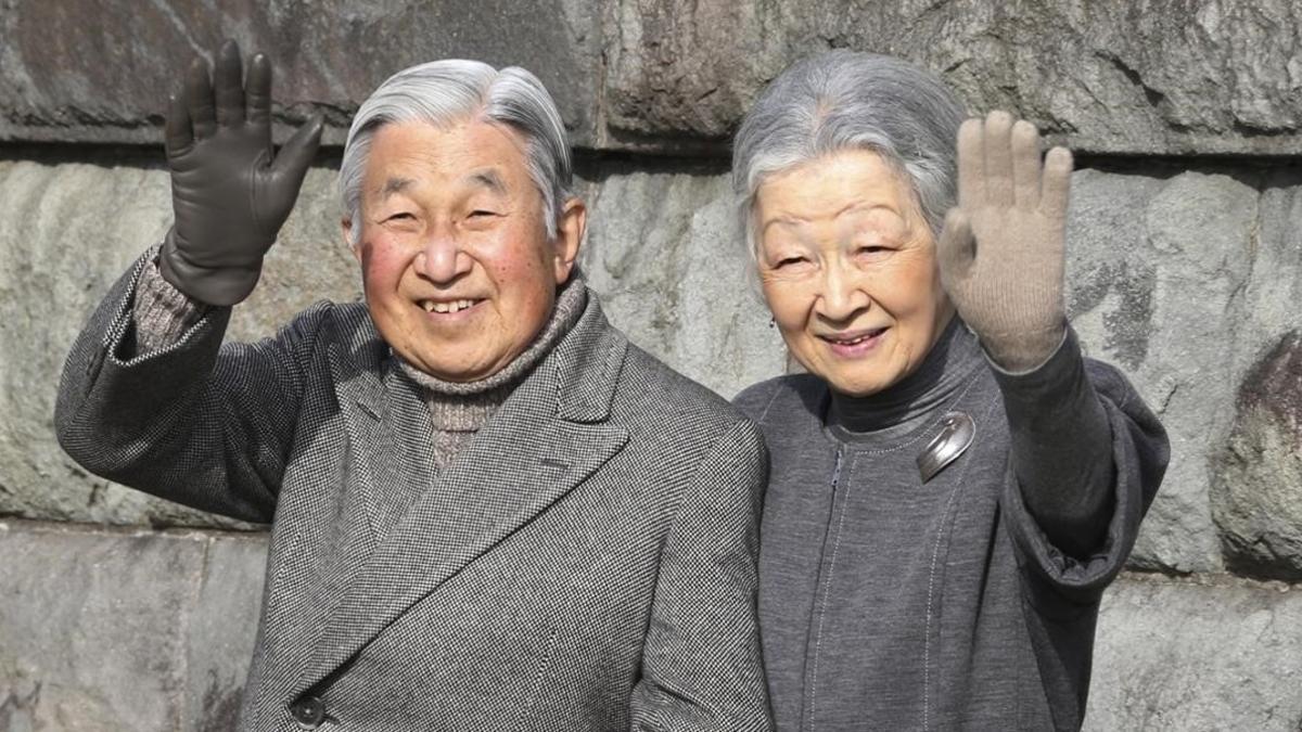 El emperador Akihito y la emperatriz Michiko el pasado febrero en Tokyo.