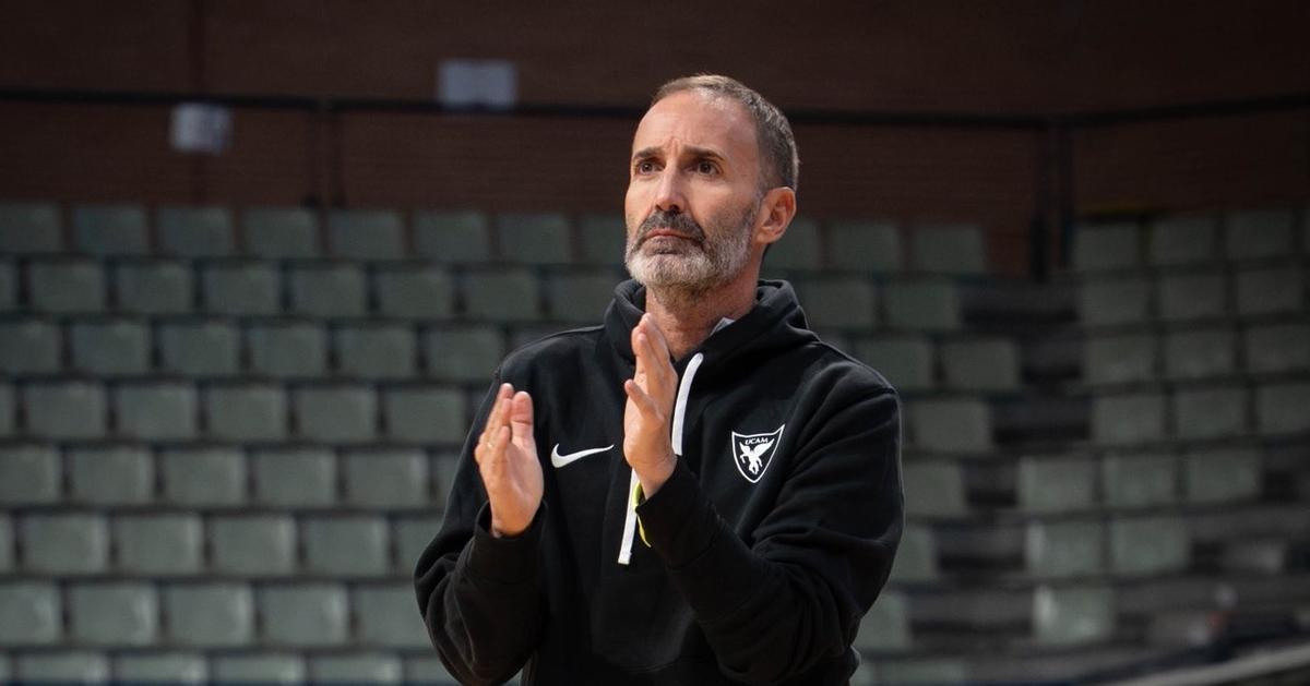 Sito Alonso, del UCAM Murcia, durante un entrenamiento en el Palacio.