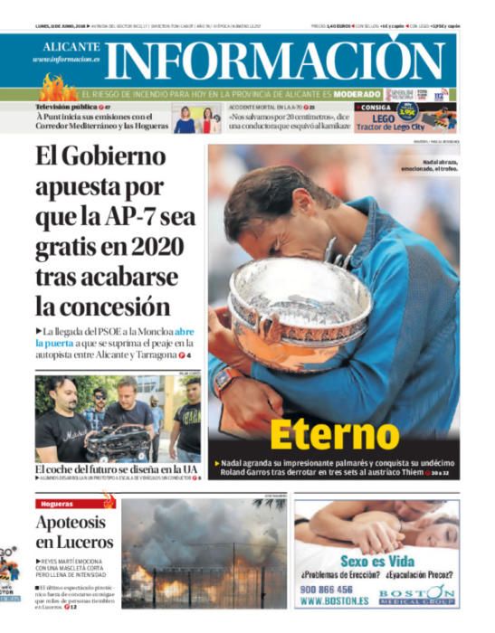 Estas han sido las portadas más destacadas de INFORMACIÓN en 2018