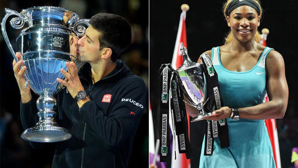 Novak Djokovic y Serena Williams son los mejores tenistas de 2014