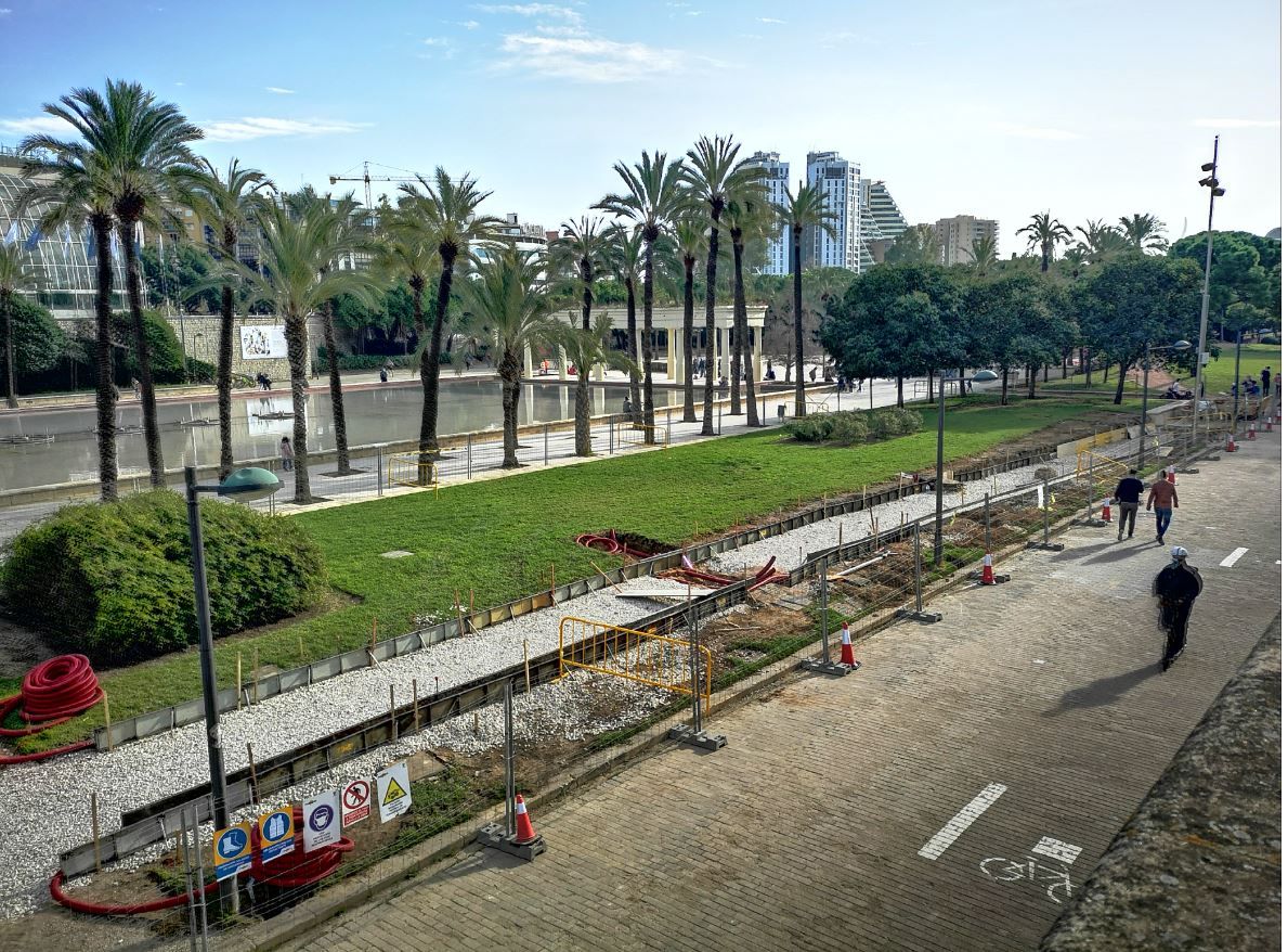 Así marchan las obras del Circuito 5K en el Jardín del Turia