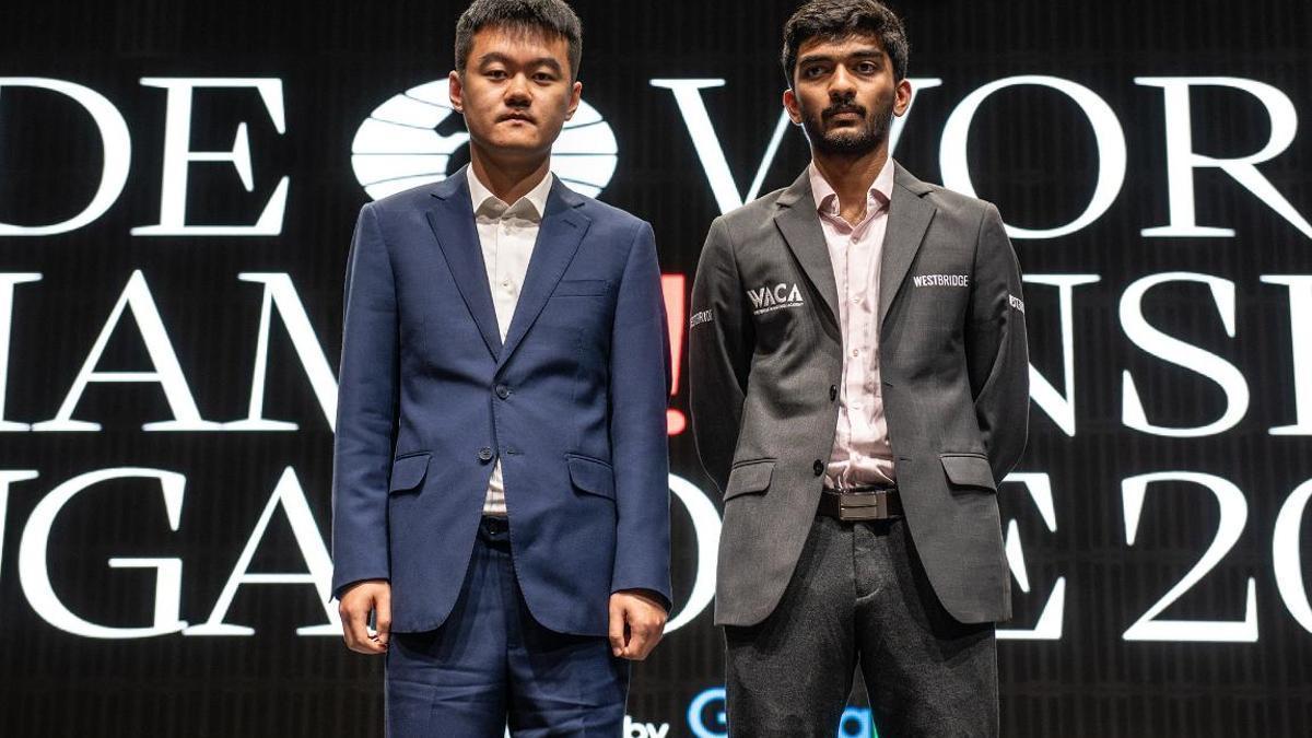 El chino Ding Liren y el indio Gukesh D. se juegan el título mundial en Singapur