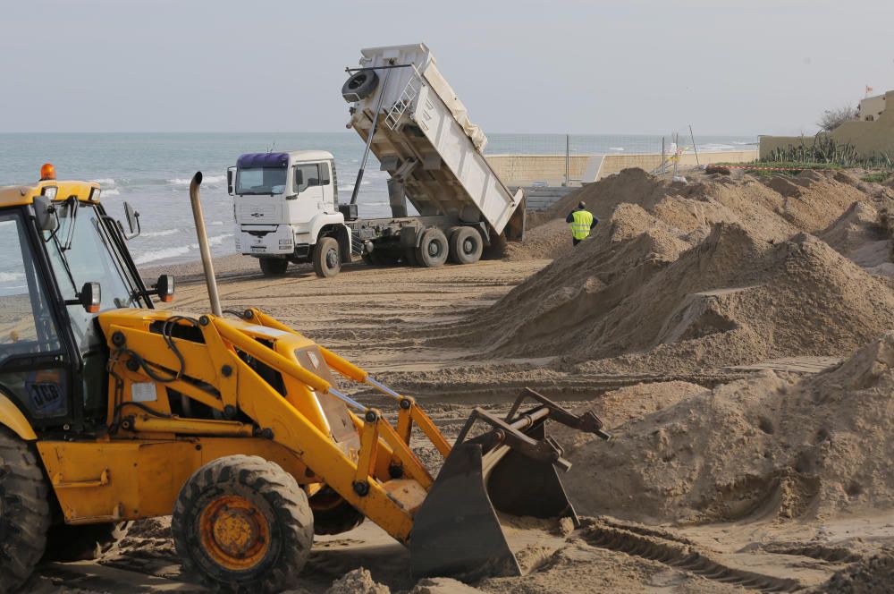 Obras en las playas del Saler y la Garrofera