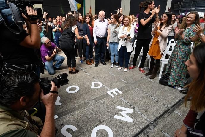 CANARIAS Y ECONOMIA. EDIFICIO MILLER. LAS PALMAS DE GRAN CANARIA. Mitin dePodemos con Irene Montero en el Edificio Elder del Parque Santa Catalina  | 31/03/2019 | Fotógrafo: Juan Carlos Castro