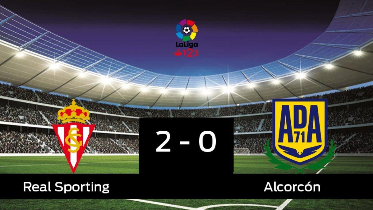 El Real Sporting derrotó al Alcorcón por 2-0