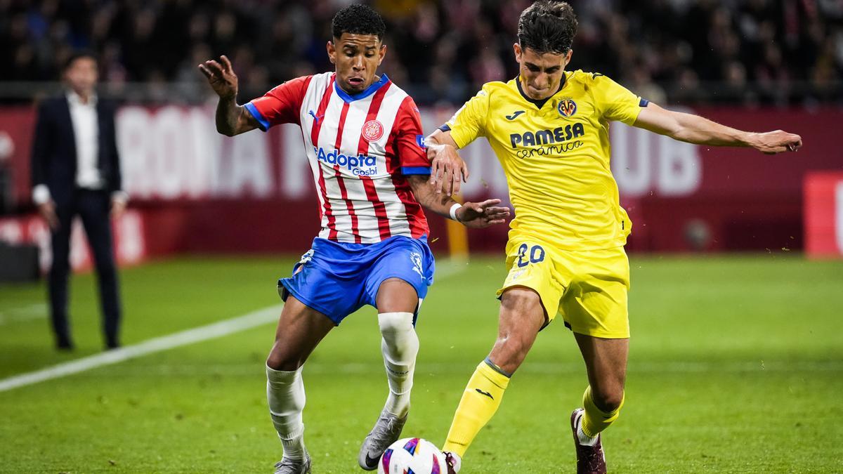 Un lance del Girona-Villarreal.