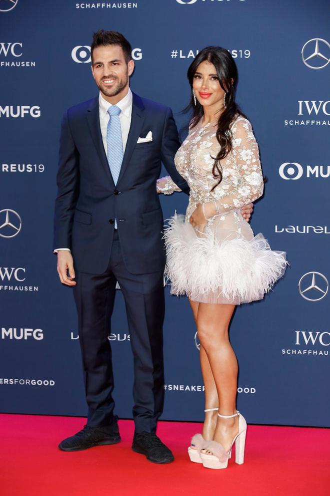 Cesc Fabregas y Daniella Semaan en los premios Laureus 2019