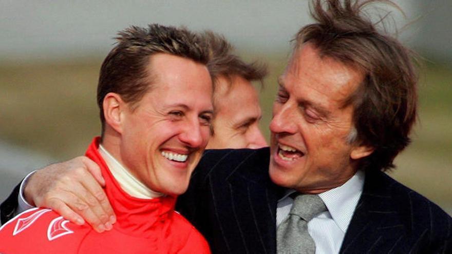 Michael Schumacher y Luca Cordero di Montezemolo, en 2008.