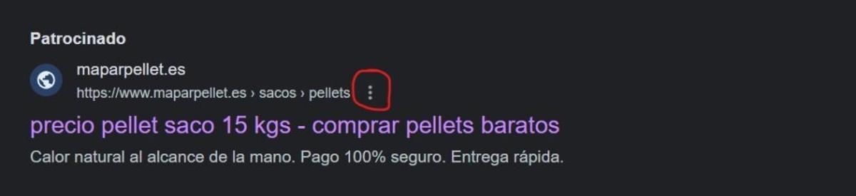 Cómo denunciar un enlace patrocinado de Google de una web fraudulenta.