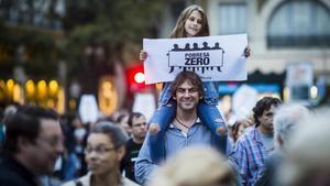 Manifestación con motivo del Día Mundial para Erradicar la Pobreza.