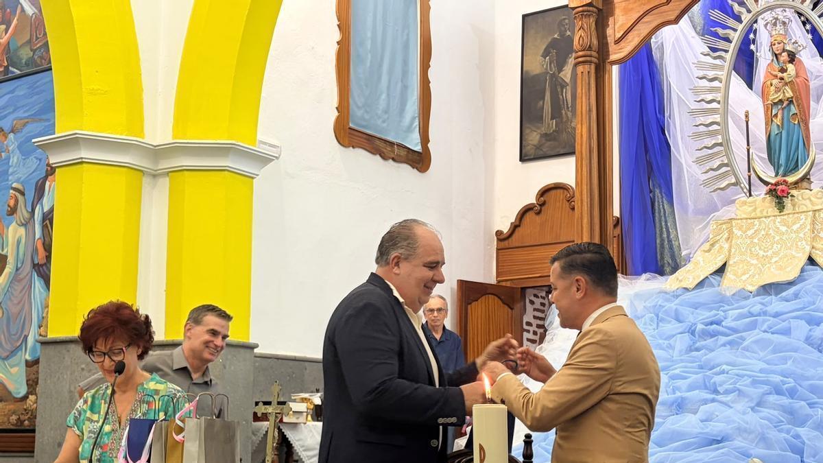 La Virgen de Las Nieves estrena un histórico templete restaurado en el arranque de unas fiestas marcadas por la emoción y el patrimonio