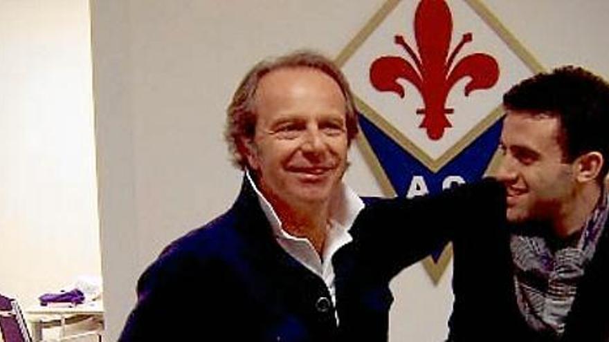 Rossi junto al presidente Andrea della Valle