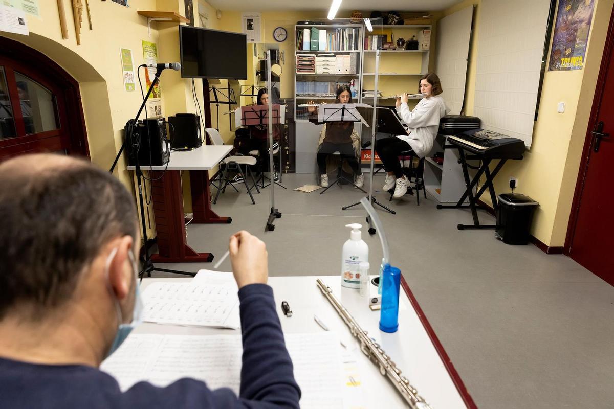 Una clase en la Escuela Municipal de Música, en una imagen de archivo.