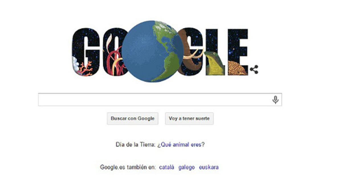 Google rinde homenaje al Día de la Tierra con un 'doodle' particular