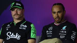 Hamilton, en la rueda de prensa