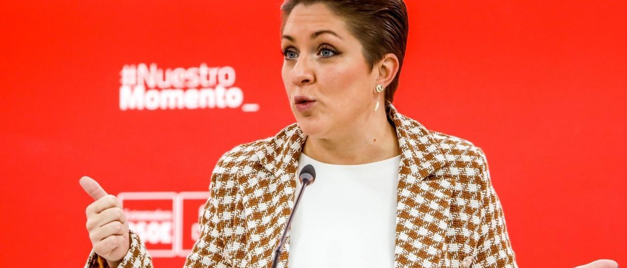 La portavoz y secretaria de Igualdad del PSOE de Extremadura, Soraya Vega.