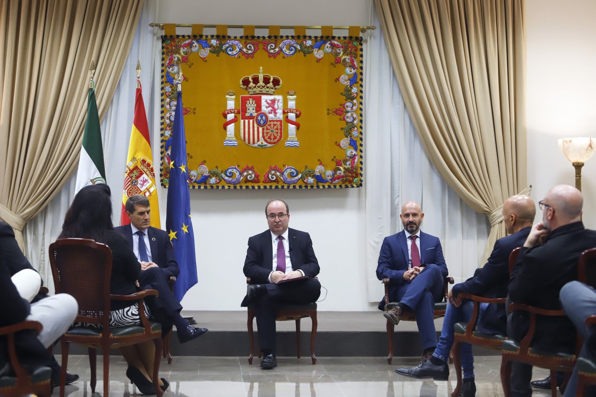 Encuentro de Miquel Iceta en Málaga con representantes del sector cultural de la provincia