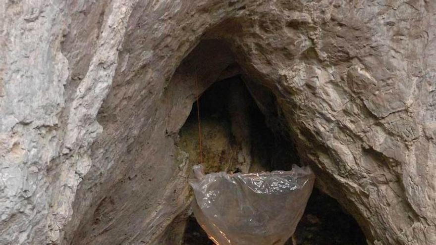 Zona de las últimas excavaciones en la Cueva del Conde.
