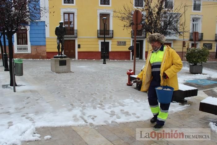 Un manto blanco cubre Bullas